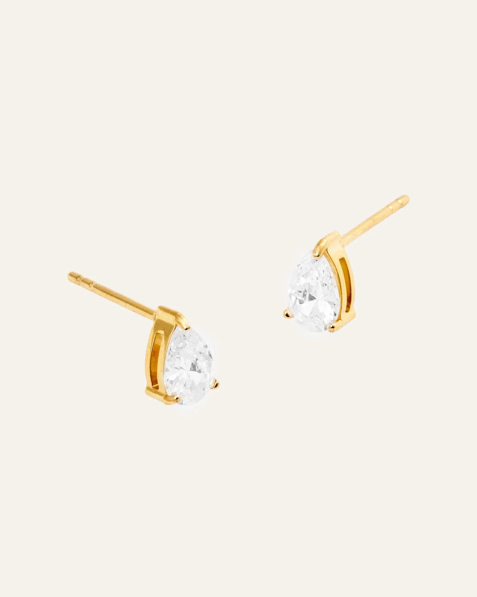 Belle White Medium Studs - Image 4