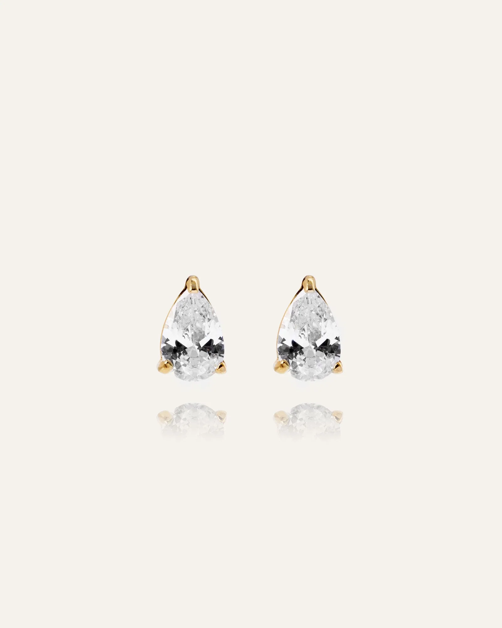 Belle White Medium Studs - Image 5