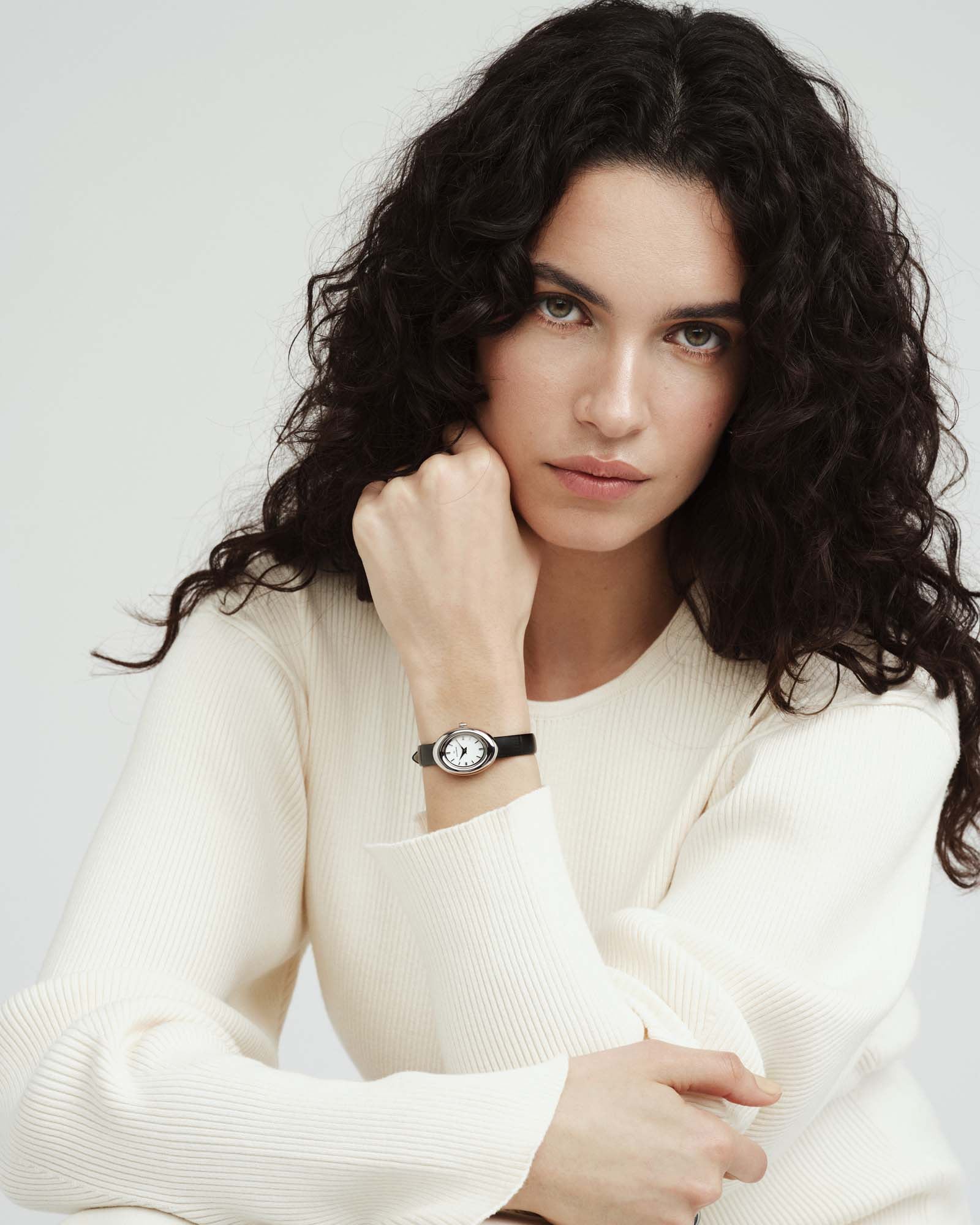 Belle Oval Leather  Watch - Image 2