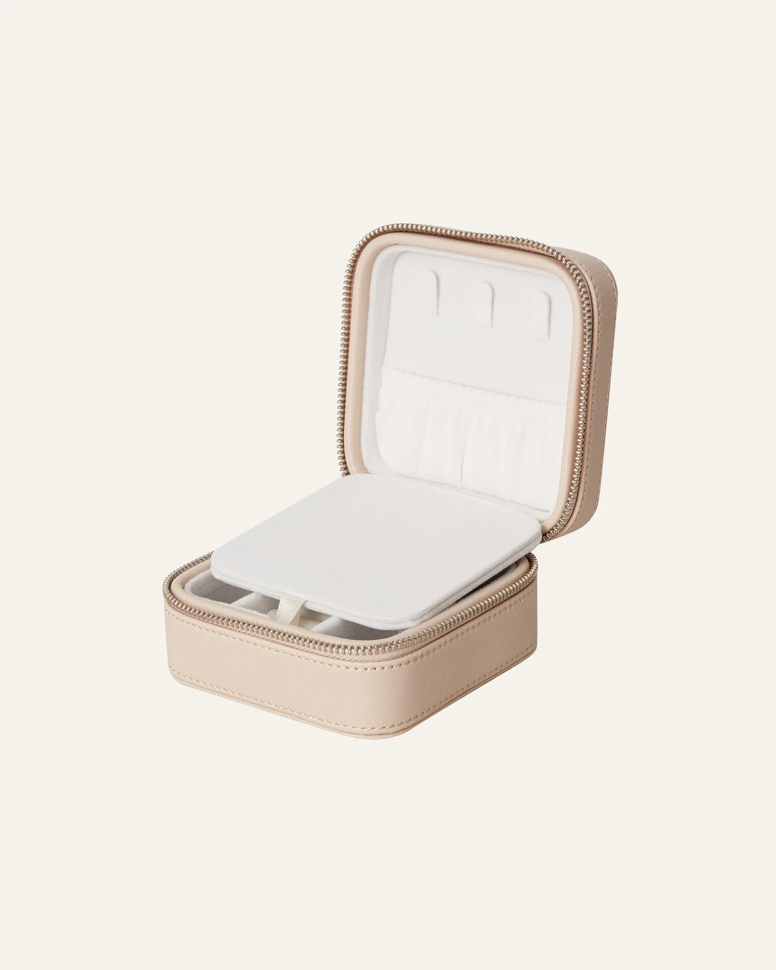 Gratis smykkeveske liten beige - Image 7