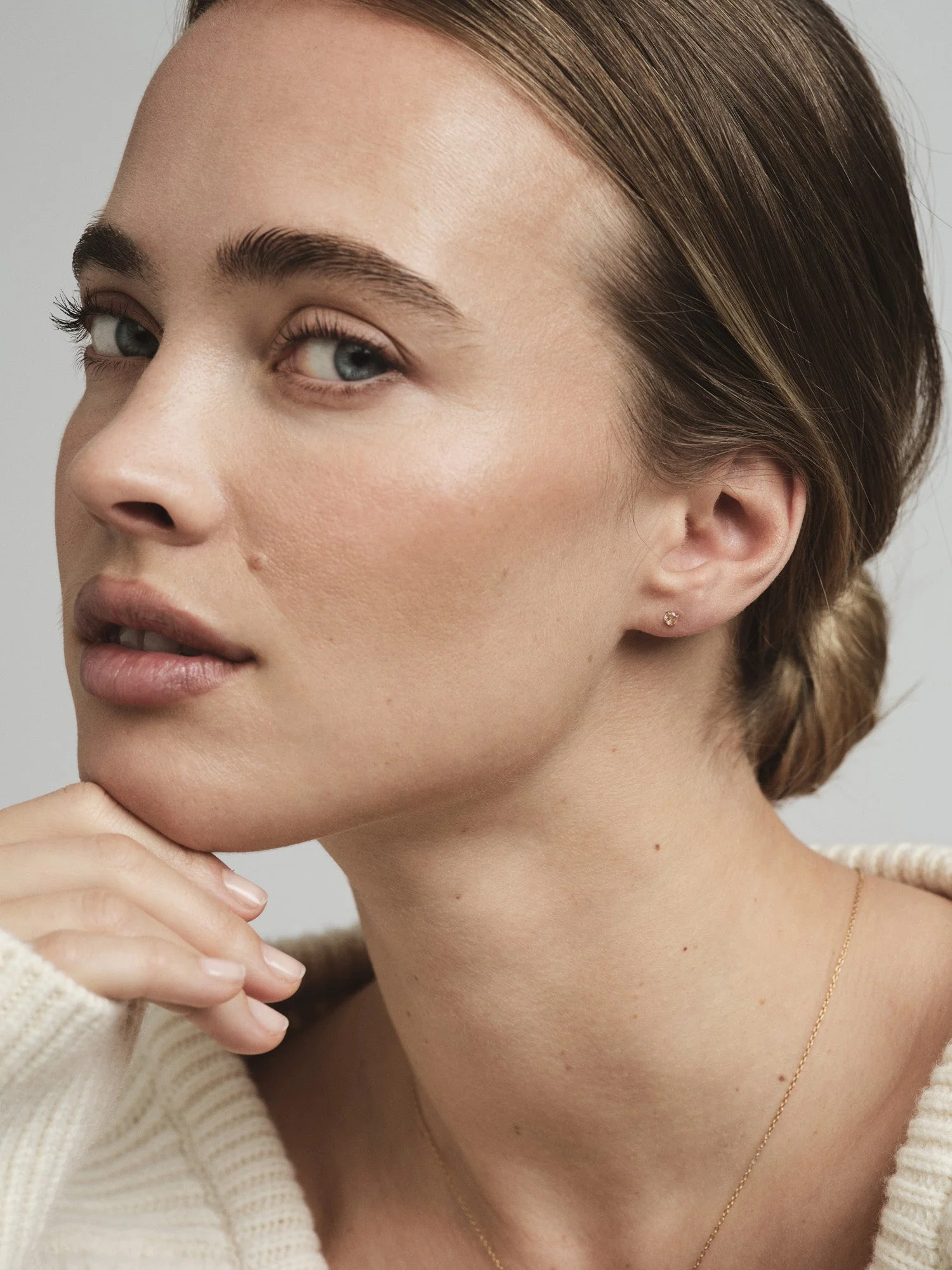Jolie Champagne Small Studs - Image 2