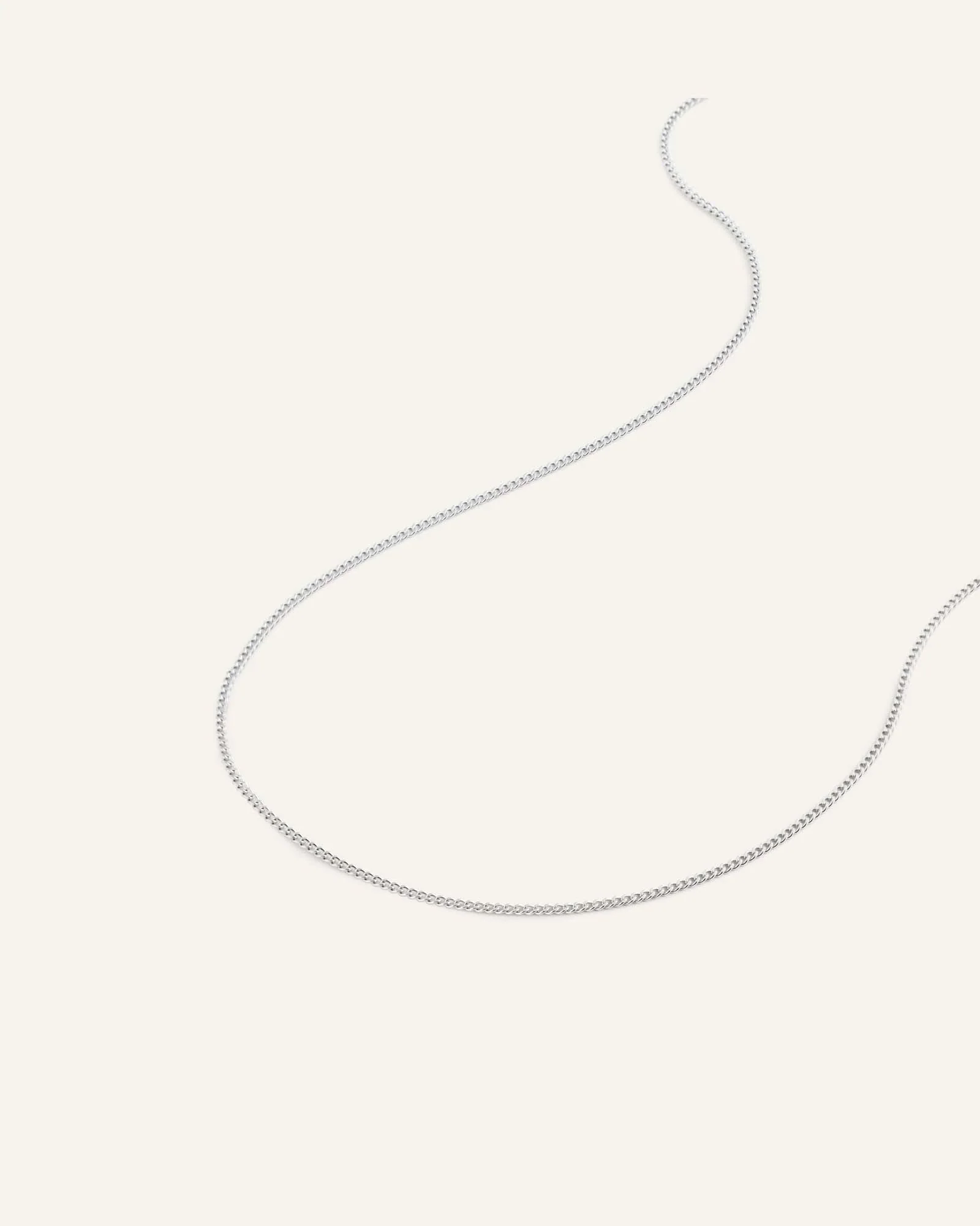 Thin Curb Chain Necklace - Image 5